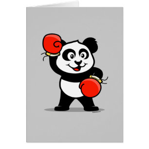 Cartão Panda de Boxing Bonito