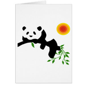Cartão Panda. de descanso