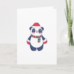 Cartão Panda de Natal