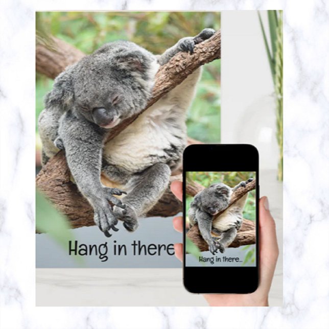 Cartão Panda Editável Aguentando Ali A Placa Motivacional (Criador carregado)