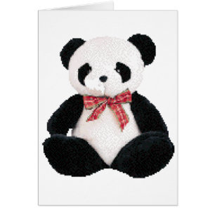 Cartão Panda enchida bonito