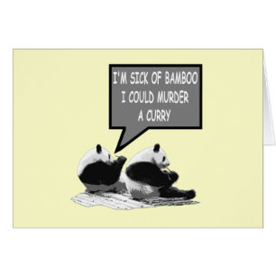 Cartão Panda engraçada