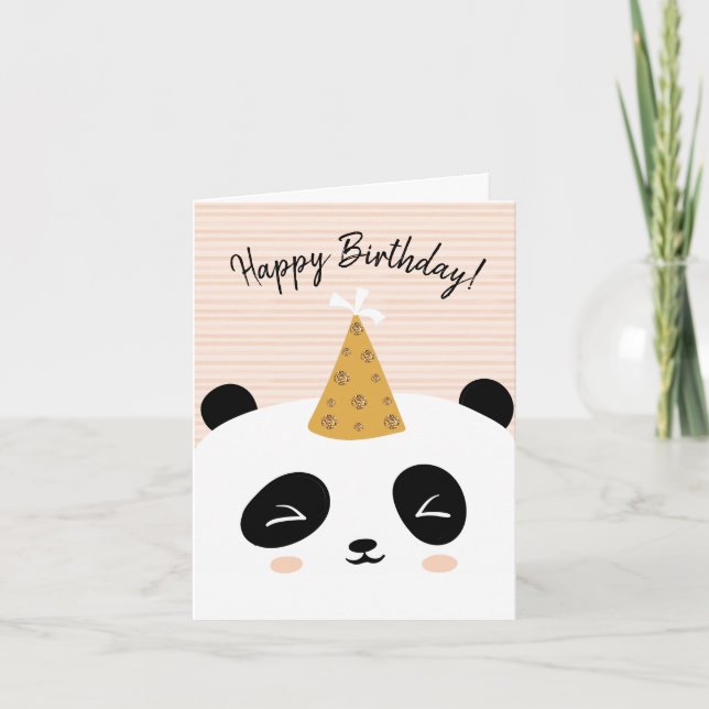 Cartão Panda Feliz Aniversário (Frente)