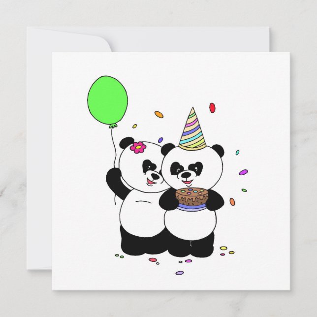 Cartão Panda Happy Birthday (Frente)