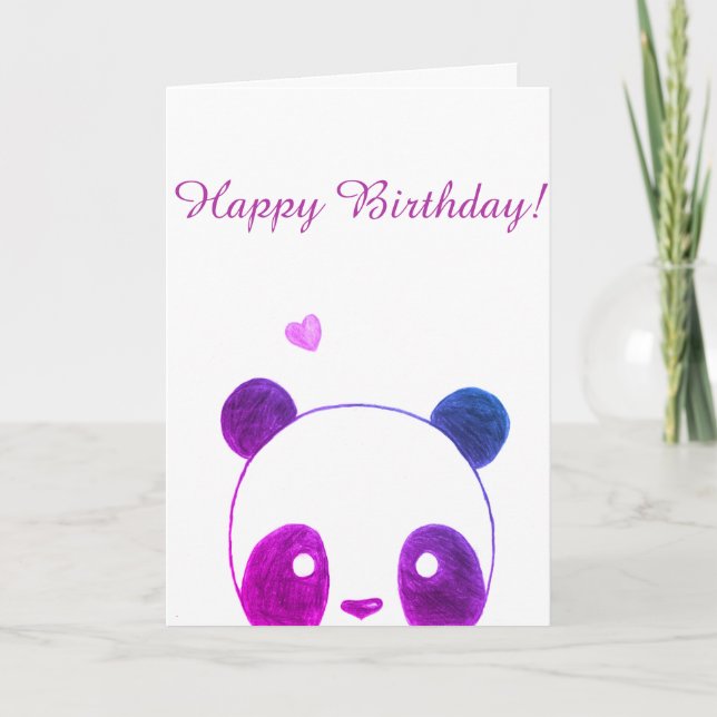 Cartão Panda Happy Birthday Card (Frente)