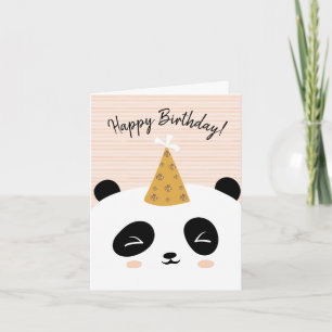 Cartão Panda Happy Birthday Card