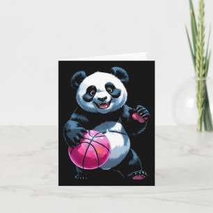 Cartão Panda Hoops - Jogador de Basquete Bonito