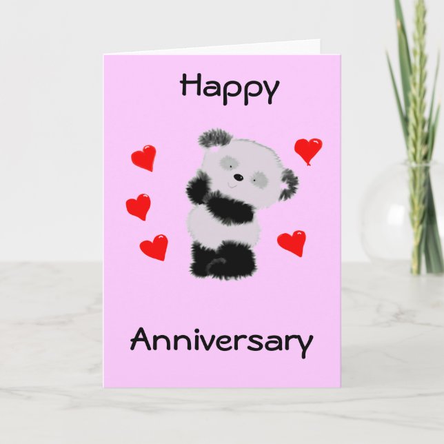 Cartão Panda love (Frente)