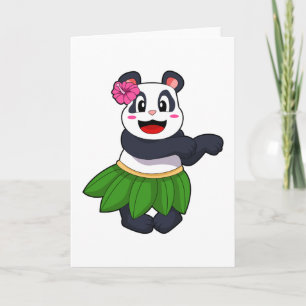 Cartão Panda na Dança de Ballet