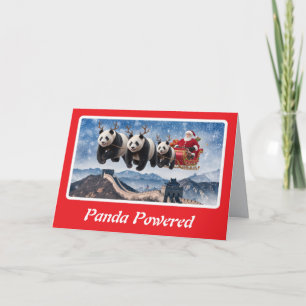 Cartão Panda Natal