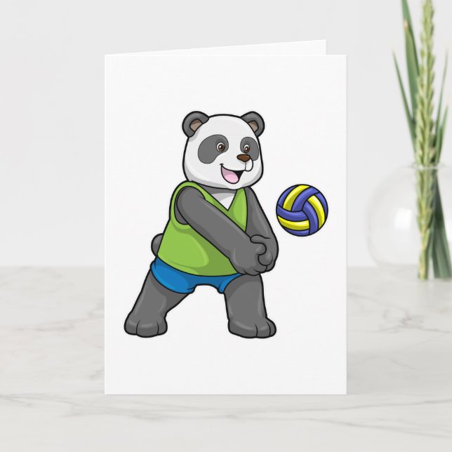 Cartão Panda nos Esportes com Volei (Frente)