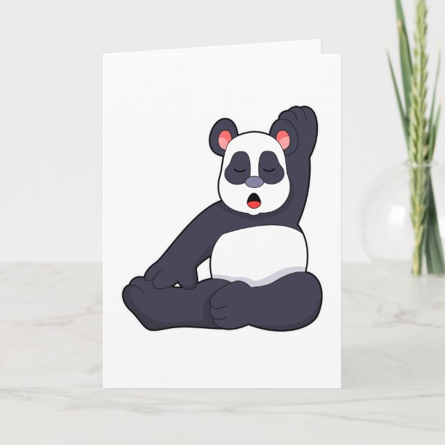 Cartão Panda nos exercícios de Stretching em Yoga (Frente)