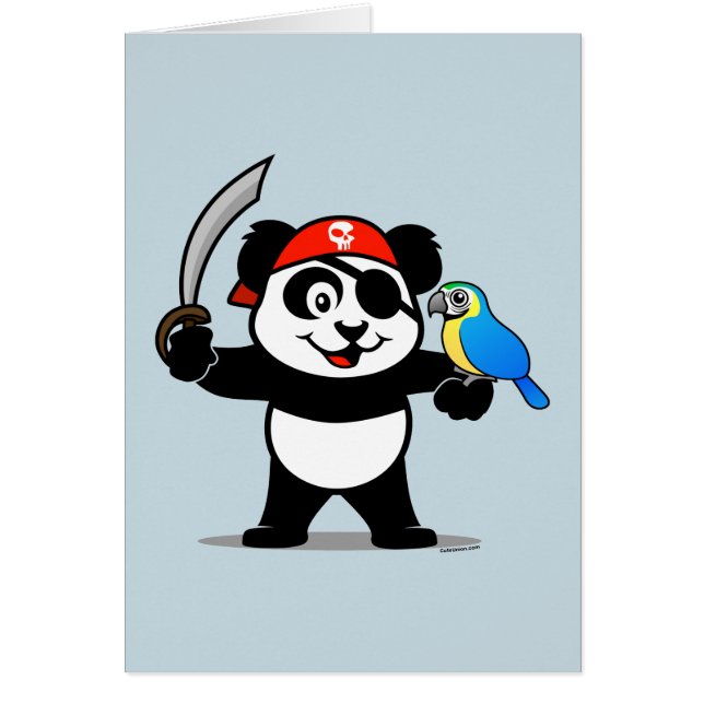 Cartão Panda Pirata (Frente)