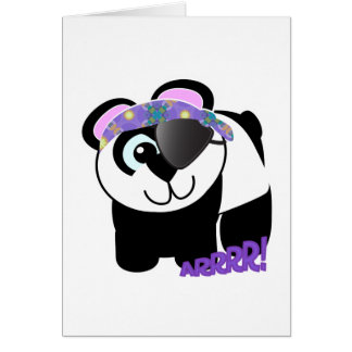 Cartão Panda pirata Cute Goofkins