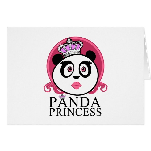Cartão Panda Princess (Frente Horizontal)