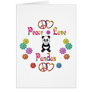 CARTÃO PANDAS DO AMOR DA PAZ