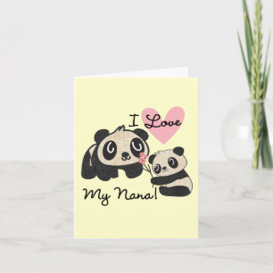 Cartão Pandas I Love My Nana