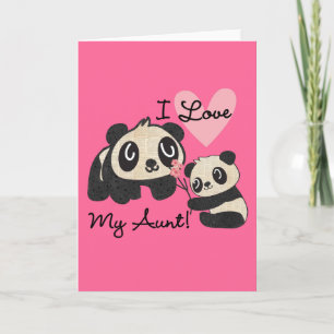 Cartão Pandas I Love My tia