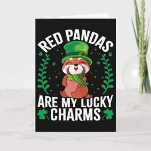 Cartão Pandas Vermelhos São Meus Amuletos da Sorte - St. 