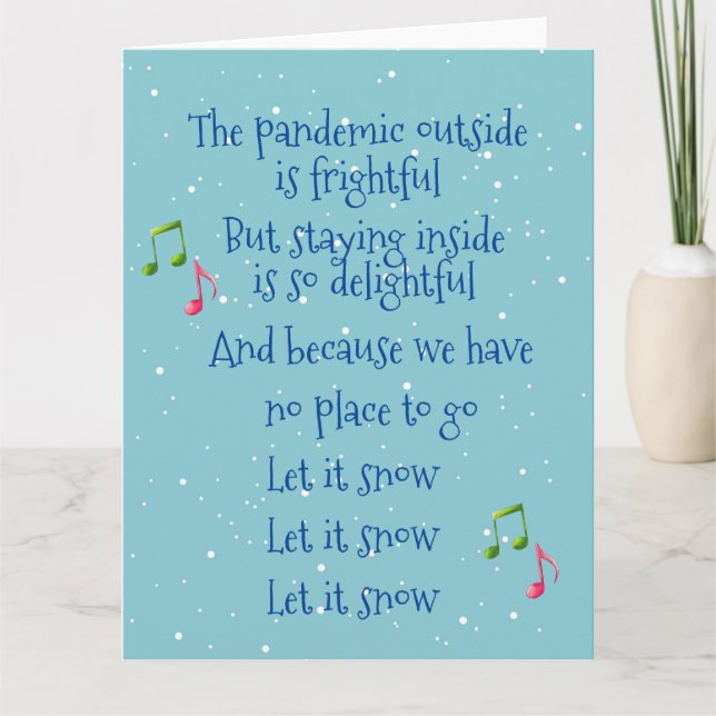 Cartão Pandemia de Natal lá fora é Assustadora 2020 (Frente)