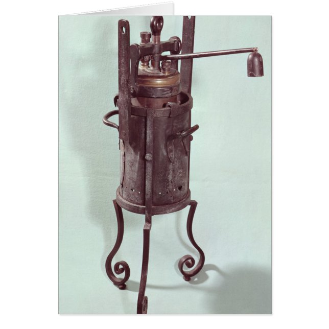 Cartão Panela de pressão inventada por Denis Papin 1679 (Frente)