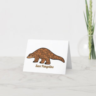 Cartão Pangolin Castanho