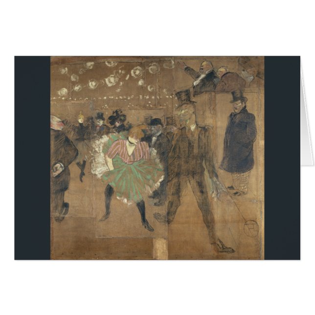 Cartão Panneaux pour Baraque de Goulue Toulouse-Lautrec (Frente horizontal)