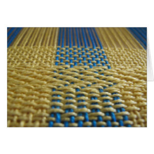 Cartão Pano no tear