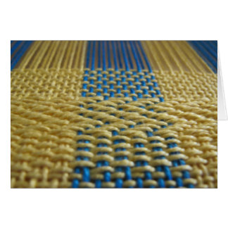 Cartão Pano no tear