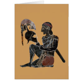 Cartão Panóplia - assento do soldado do hoplite do grego