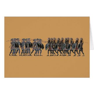Cartão Panóplia - batalha do hoplite do grego clássico