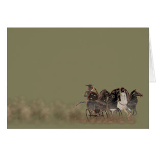 Cartão Panóplia - chariot e cavalos do grego clássico