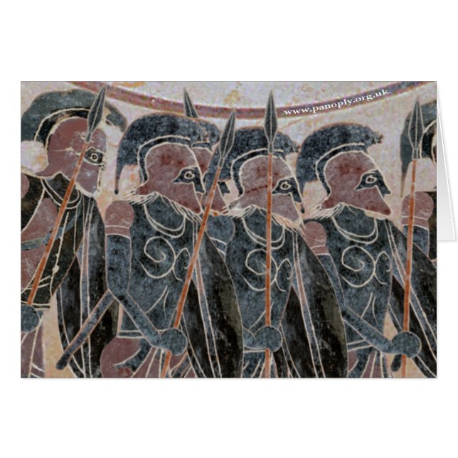 Cartão Panóplia - Hoplites que formam acima (Frente Horizontal)