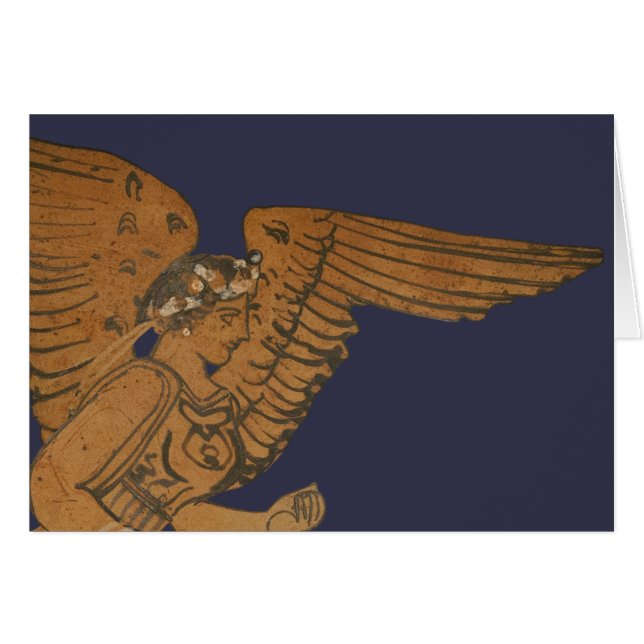 Cartão Panóplia - o fim-acima grego de Nike da deusa (Frente Horizontal)