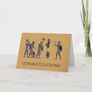 Cartão Panoply - Ancient Greek hoplites celebrating