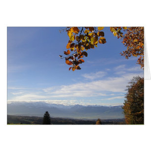 Cartão panorama de montanha, em branco