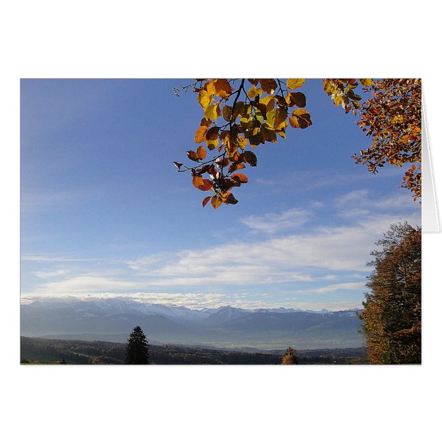 Cartão panorama de montanha, em branco (Frente Horizontal)