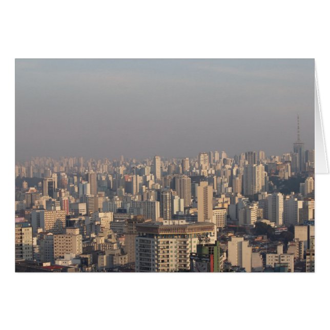 Cartão Panorâmica aérea - São Paulo (Frente Horizontal)