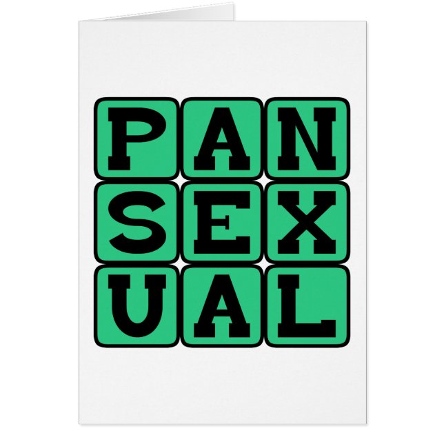 Cartão Pansexual, Omnisexual (Frente)