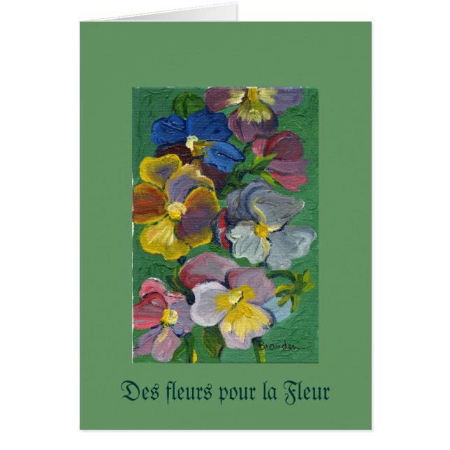 Cartão Pansies (Frente)