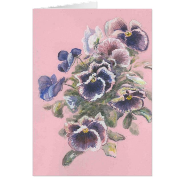 Cartão pansies (Frente)