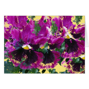 Cartão Pansies de novembro