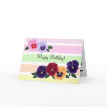 Pansies Floral Birthday