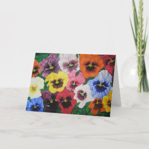 Cartão Pansies Greeting Card