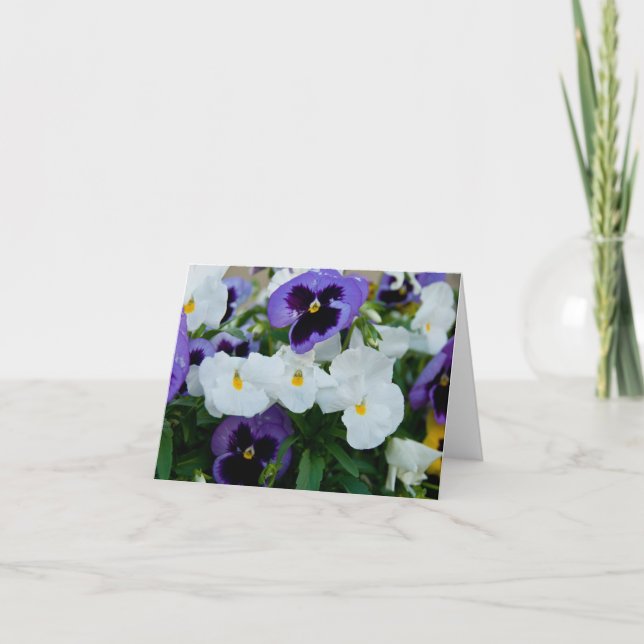 Cartão Pansies Note Card (Frente)