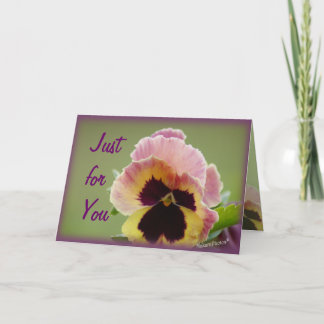 Cartão Pansy só para você personalizar qualquer ocasião