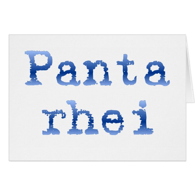 Cartão Panta rhei "Tudo corre" (Frente Horizontal)