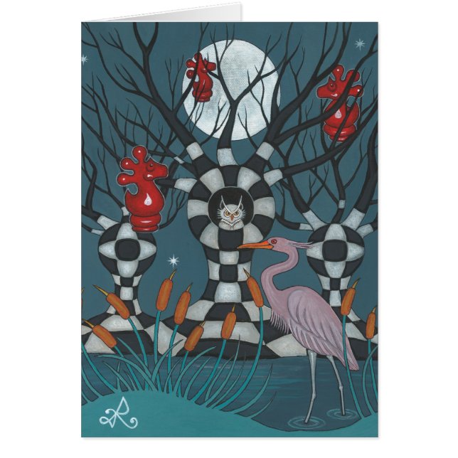 Cartão Pântano de Xadrez-Nut (Frente)