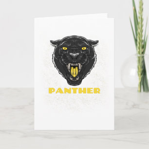 Cartão Pantera Assustadora Negra