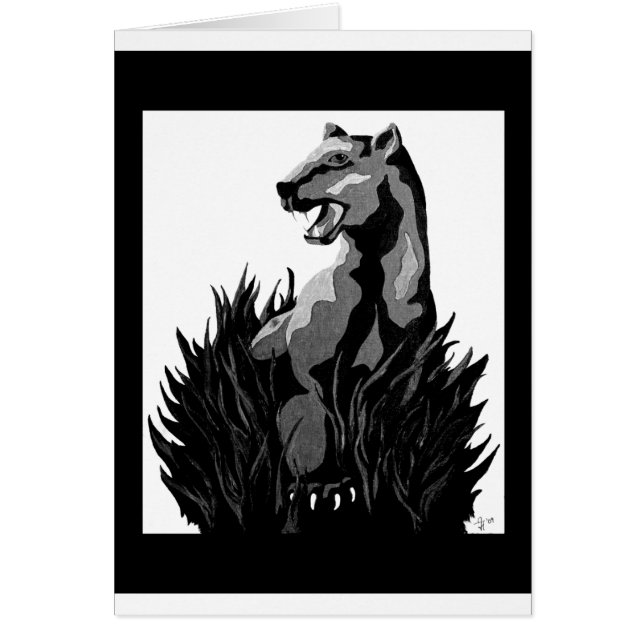 Cartão Pantera preta (Frente)